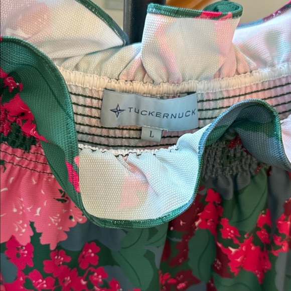 Tuckernuck Pink and Green Floral Top - Picture 2 of 3